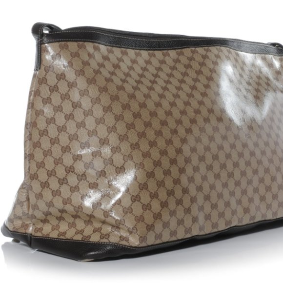 Gucci Coated Monogram Canvas Large Travel Tote Shoulder Bag - Picture 6 of 7